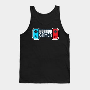 Horror Gamer - - 8-bit Retro Pixel Classic Nostalgia Video Games Tank Top